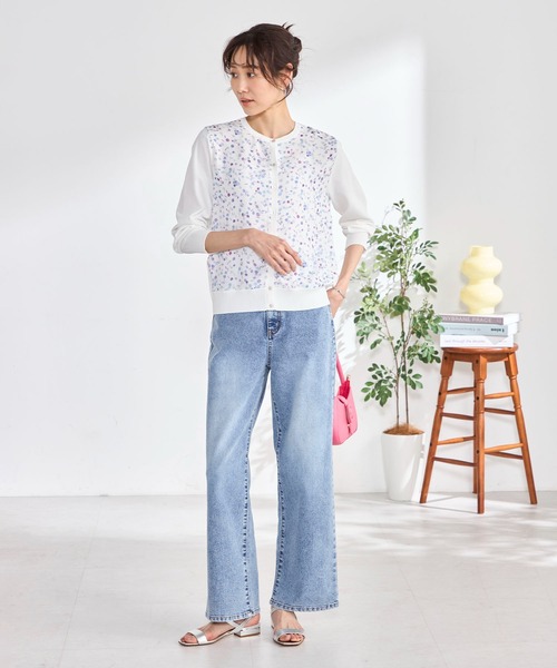 GALLORIA(ギャローリア)の「【plantica×GALLORIAコラボ】前身プリントカーディガン(カーディガン/ボレロ・レディース・オフホワイト/オートミール・S/M/LL/L)」の10枚目の写真