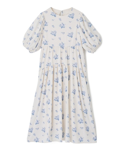 Cath Kidston(キャスキッドソン)の「パフスリーブ ティアードワンピース(ワンピース・レディース・サックスブルー/ブラック/アイボリー・FREE)」の13枚目の写真