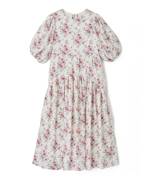 Cath Kidston(キャスキッドソン)の「パフスリーブ ティアードワンピース(ワンピース・レディース・サックスブルー/ブラック/アイボリー・FREE)」の17枚目の写真