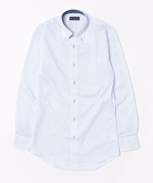 TOKYO SHIRTS（トウキョウシャツ）の「【吸水速乾】 形態安定ノンアイロン ボタンダウン 長袖ビジネスワイシャツ（ビジネスシャツ・メンズ・サックスブルー・首回り43cm-裄丈86cm/首回り43cm-裄丈82cm/首回り42cm-裄丈86cm/首回り42cm-裄丈82cm/首回り41cm-裄丈86cm/首回り41cm-裄丈82cm/首回り39cm-裄丈84cm/首回り39cm-裄丈80cm/首回り37cm-裄丈80cm/首回り37cm-裄丈84cm）」の6枚目の写真
