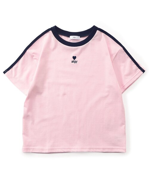 algy(アルジー)の「algyロゴリンガー半袖Tシャツ(Tシャツ/カットソー・キッズ・オフホワイト/アイボリー/ブラック/ピンク/サックスブルー・150/140/130/120/160)」の16枚目の写真