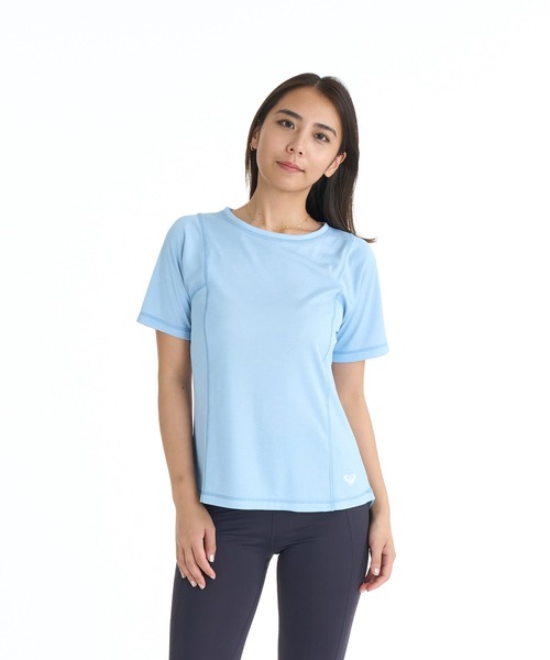 ROXY(ロキシー)の「ROXY FITNESS WIND SHIFT S/S TEE Tシャツ /QUIK DRY/UVカット 【2026年夏モデル】(Tシャツ/カットソー・レディース・ブルー/ブラック/ホワイト・LARGE/MEDIUM)」の3枚目の写真