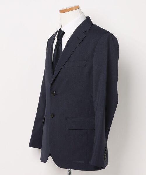 m.f.editorial(エムエフエディトリアル)の「【ストレッチ 吸水速乾 防シワ ウォッシャブル】m.f.エディトリアル メンズ アバントドライ スリム 2ボタン ジャケット 千鳥(セットアップ可能)(スーツジャケット・メンズ・ハウンドトゥース/ネイビー・X-LARGE/LARGE/MEDIUM)」の4枚目の写真
