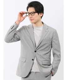 m.f.editorial（エムエフエディトリアル）の「【ストレッチ 吸水速乾 防シワ ウォッシャブル】m.f.エディトリアル メンズ アバントドライ スリム 2ボタン ジャケット 千鳥(セットアップ可能)（スーツジャケット）」