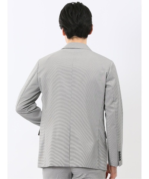 m.f.editorial(エムエフエディトリアル)の「【ストレッチ 吸水速乾 防シワ ウォッシャブル】m.f.エディトリアル メンズ アバントドライ スリム 2ボタン ジャケット 千鳥(セットアップ可能)(スーツジャケット・メンズ・ハウンドトゥース/ネイビー・X-LARGE/LARGE/MEDIUM)」の6枚目の写真