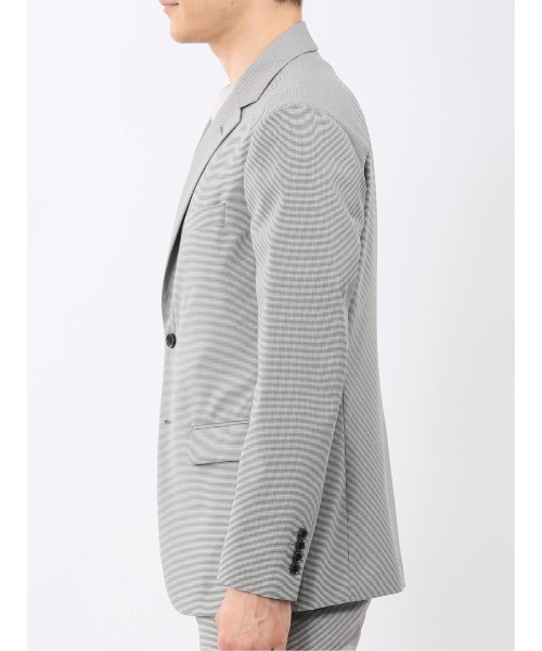 m.f.editorial(エムエフエディトリアル)の「【ストレッチ 吸水速乾 防シワ ウォッシャブル】m.f.エディトリアル メンズ アバントドライ スリム 2ボタン ジャケット 千鳥(セットアップ可能)(スーツジャケット・メンズ・ハウンドトゥース/ネイビー・X-LARGE/LARGE/MEDIUM)」の10枚目の写真