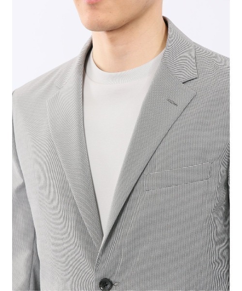 m.f.editorial(エムエフエディトリアル)の「【ストレッチ 吸水速乾 防シワ ウォッシャブル】m.f.エディトリアル メンズ アバントドライ スリム 2ボタン ジャケット 千鳥(セットアップ可能)(スーツジャケット・メンズ・ハウンドトゥース/ネイビー・X-LARGE/LARGE/MEDIUM)」の12枚目の写真