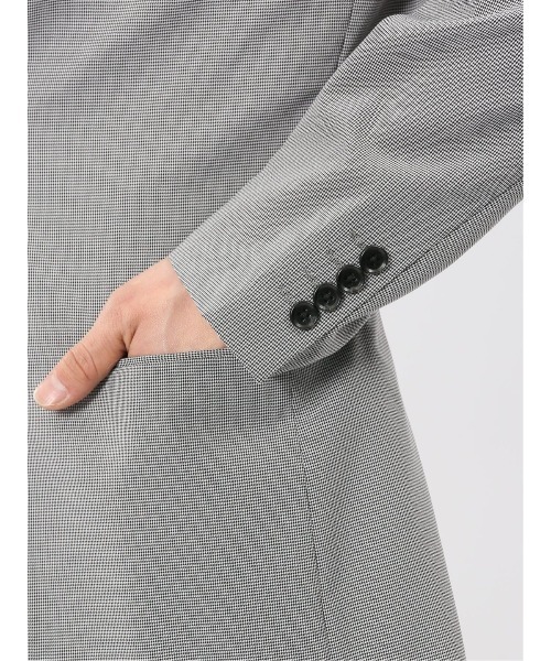 m.f.editorial(エムエフエディトリアル)の「【ストレッチ 吸水速乾 防シワ ウォッシャブル】m.f.エディトリアル メンズ アバントドライ スリム 2ボタン ジャケット 千鳥(セットアップ可能)(スーツジャケット・メンズ・ハウンドトゥース/ネイビー・X-LARGE/LARGE/MEDIUM)」の13枚目の写真