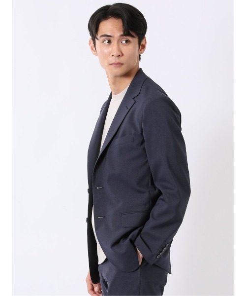 m.f.editorial(エムエフエディトリアル)の「【ストレッチ 吸水速乾 防シワ ウォッシャブル】m.f.エディトリアル メンズ アバントドライ スリム 2ボタン ジャケット 千鳥(セットアップ可能)(スーツジャケット・メンズ・ハウンドトゥース/ネイビー・X-LARGE/LARGE/MEDIUM)」の18枚目の写真