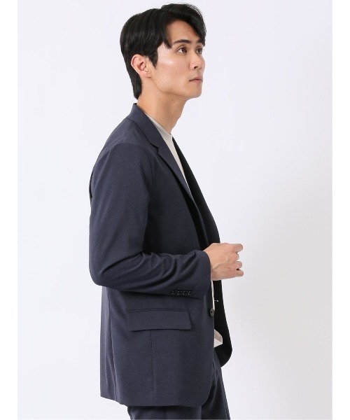 m.f.editorial(エムエフエディトリアル)の「【ストレッチ 吸水速乾 防シワ ウォッシャブル】m.f.エディトリアル メンズ アバントドライ スリム 2ボタン ジャケット 千鳥(セットアップ可能)(スーツジャケット・メンズ・ハウンドトゥース/ネイビー・X-LARGE/LARGE/MEDIUM)」の20枚目の写真