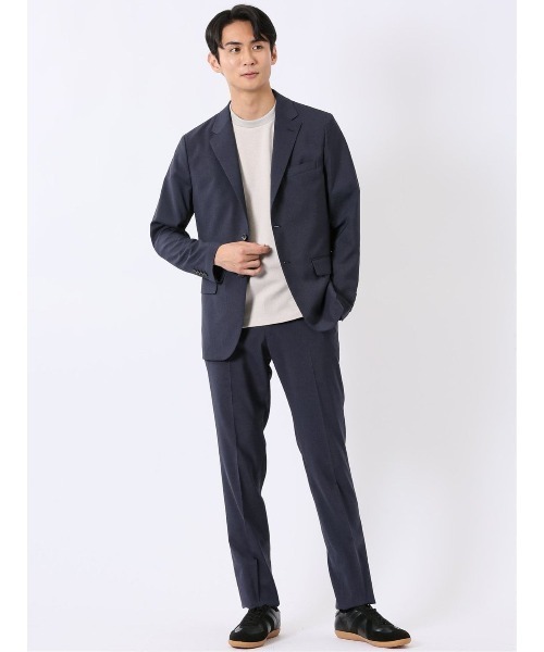 m.f.editorial(エムエフエディトリアル)の「【ストレッチ 吸水速乾 防シワ ウォッシャブル】m.f.エディトリアル メンズ アバントドライ スリム 2ボタン ジャケット 千鳥(セットアップ可能)(スーツジャケット・メンズ・ハウンドトゥース/ネイビー・X-LARGE/LARGE/MEDIUM)」の21枚目の写真
