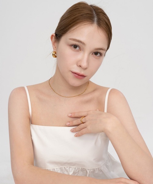 CEMONEMO（セモネモ）の「【金属アレルギー対応】ダブル フープ イヤリング / ステンレス（イヤリング・レディース・ゴールド/シルバー・FREE）」の11枚目の写真