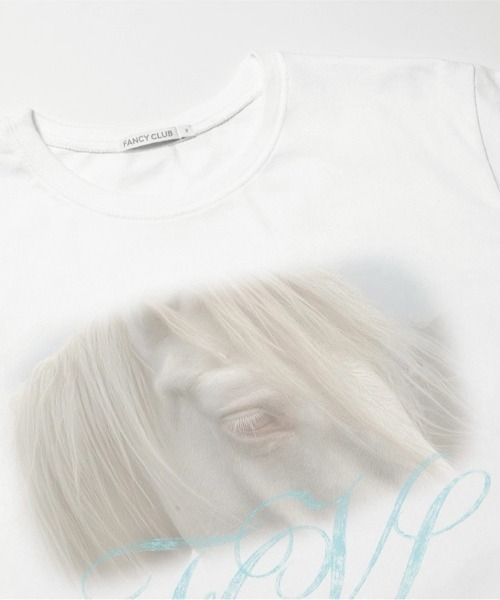 FANCY CLUB(ファンシークラブ)の「【FANCY CLUB】FCL HORSE TEE / 【ファンシークラブ】FCLホースグラフィックプリント半袖Tシャツ(Tシャツ/カットソー・レディース・ホワイト系その他/ホワイト・02/01)」の7枚目の写真