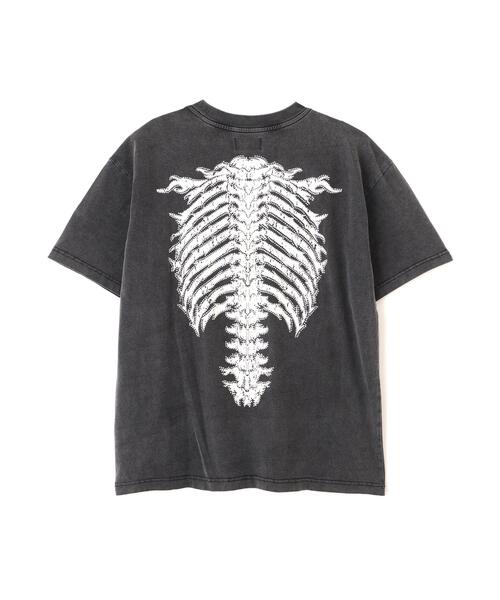 SUPPLIER（サプライヤー）の「SUPPLIER/サプライヤー/LHP別注 Rhinestone Fire Bones Tee（Tシャツ/カットソー・メンズ・ブラック/グレー/カモフラージュ・L/M/XL）」の4枚目の写真