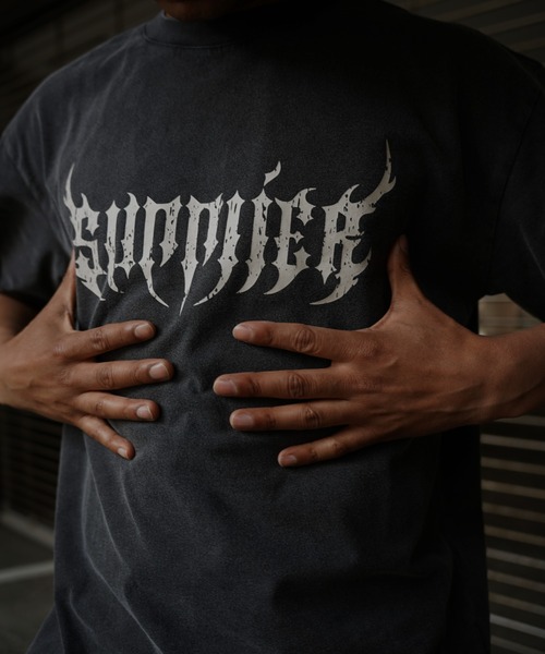 SUPPLIER（サプライヤー）の「SUPPLIER/サプライヤー/LHP別注 Rhinestone Fire Bones Tee（Tシャツ/カットソー・メンズ・ブラック/グレー/カモフラージュ・L/M/XL）」の14枚目の写真