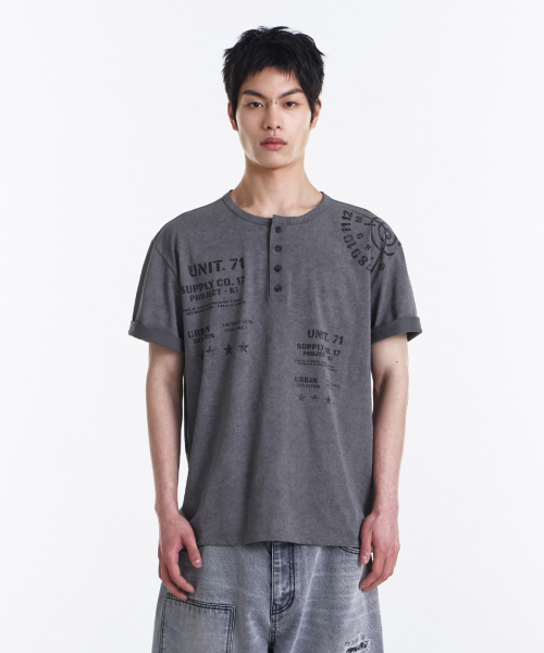 KICHUL(キチョル)の「Proto Sight Henley T-shirt (Charcoal)(Tシャツ/カットソー・レディース・その他・SMALL/MEDIUM/LARGE)」の8枚目の写真