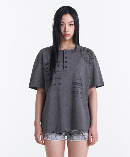 KICHUL(キチョル)の「Proto Sight Henley T-shirt (Charcoal)(Tシャツ/カットソー・レディース・その他・SMALL/MEDIUM/LARGE)」の9枚目の写真