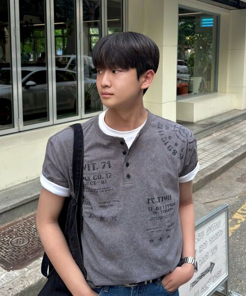 KICHUL(キチョル)の「Proto Sight Henley T-shirt (Charcoal)(Tシャツ/カットソー・レディース・その他・SMALL/MEDIUM/LARGE)」の12枚目の写真