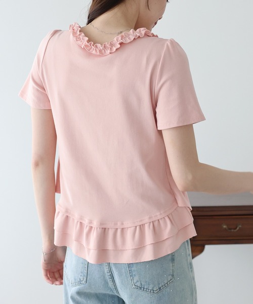 BLUEEAST(ブルーイースト)の「フリルレイヤードカットソー(Tシャツ/カットソー・レディース・ブルー/ブラック・MEDIUM)」の10枚目の写真