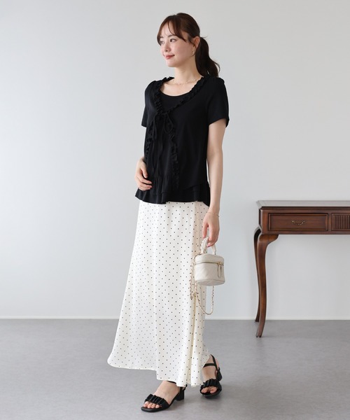 BLUEEAST(ブルーイースト)の「フリルレイヤードカットソー(Tシャツ/カットソー・レディース・ブルー/ブラック・MEDIUM)」の15枚目の写真