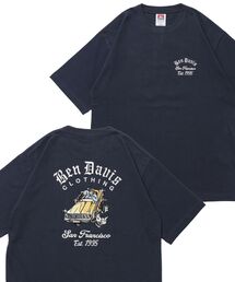 NAVAL（ナバル）の「【BEN DAVIS（ベンデイビス）】 LOWRIDE EMB TEE / 半袖 クルーネック 刺繍 ワンポイント ユニセックス 定番 オールシーズン（Tシャツ/カットソー）」