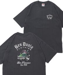 NAVAL（ナバル）の「【BEN DAVIS（ベンデイビス）】 LOWRIDE EMB TEE / 半袖 クルーネック 刺繍 ワンポイント ユニセックス 定番 オールシーズン（Tシャツ/カットソー）」