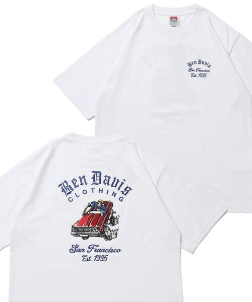 BEN DAVIS（ベンデイビス）の「【BEN DAVIS（ベンデイビス）】 LOWRIDE EMB TEE / 半袖 クルーネック 刺繍 ワンポイント ユニセックス 定番 オールシーズン（Tシャツ/カットソー・メンズ・ネイビー/ホワイト/チャコール・MEDIUM/LARGE/X-LARGE）」の15枚目の写真