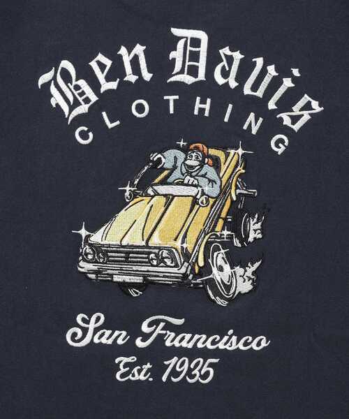 BEN DAVIS（ベンデイビス）の「【BEN DAVIS（ベンデイビス）】 LOWRIDE EMB TEE / 半袖 クルーネック 刺繍 ワンポイント ユニセックス 定番 オールシーズン（Tシャツ/カットソー・メンズ・ネイビー/ホワイト/チャコール・MEDIUM/LARGE/X-LARGE）」の5枚目の写真
