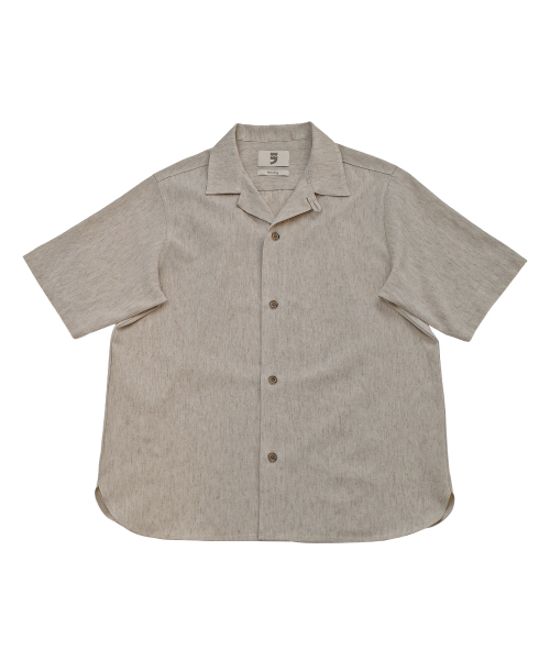 A NOTHING(アナッシング)の「HERRINGBONE LINEN TAILORED 1/2 SHIRT (Oatmeal)(シャツ/ブラウス・メンズ・その他・SMALL/MEDIUM/LARGE)」の1枚目の写真