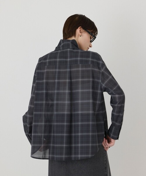 Diagram（ダイアグラム）の「スタンドボウタイシャツ（シャツ/ブラウス・レディース・ブルー/ホワイト/ブラック・36）」の19枚目の写真