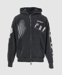 RRR-123（リヴィントンロイレビス）の「ROSE ZIP HOODIE WELDER BROWN