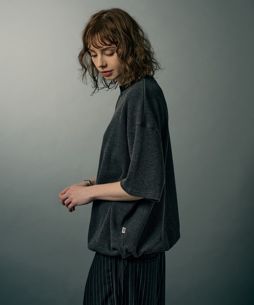 WETTEMPT（ウィテンプト）の「BICOLOR WAFFLE S/S TEE / バイカラーワッフルS/S T（Tシャツ/カットソー・メンズ・グレー/ネイビー/ブラック・MEDIUM/SMALL/LARGE）」の22枚目の写真