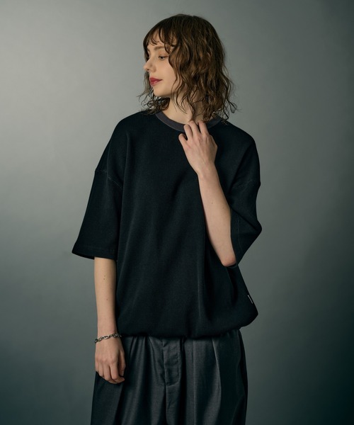 WETTEMPT（ウィテンプト）の「BICOLOR WAFFLE S/S TEE / バイカラーワッフルS/S T（Tシャツ/カットソー・メンズ・グレー/ネイビー/ブラック・MEDIUM/SMALL/LARGE）」の8枚目の写真