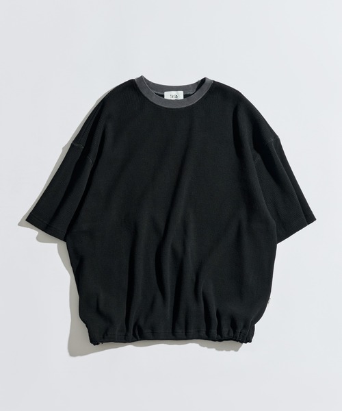 WETTEMPT（ウィテンプト）の「BICOLOR WAFFLE S/S TEE / バイカラーワッフルS/S T（Tシャツ/カットソー・メンズ・グレー/ネイビー/ブラック・MEDIUM/SMALL/LARGE）」の4枚目の写真