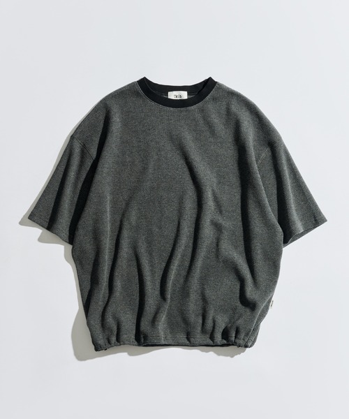 WETTEMPT（ウィテンプト）の「BICOLOR WAFFLE S/S TEE / バイカラーワッフルS/S T（Tシャツ/カットソー・メンズ・グレー/ネイビー/ブラック・MEDIUM/SMALL/LARGE）」の20枚目の写真