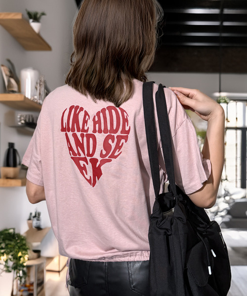 Chandelier(シャンデリア)の「裾シャーリング 美シルエット ソフトコットンTシャツ(Tシャツ/カットソー・レディース・ブラック系1/チャコールグレー/ピンク系/ブラック系/ホワイト系・M/L)」の5枚目の写真