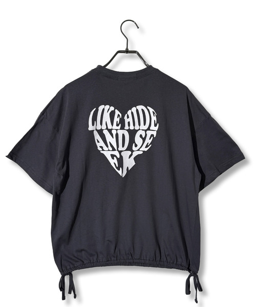Chandelier(シャンデリア)の「裾シャーリング 美シルエット ソフトコットンTシャツ(Tシャツ/カットソー・レディース・ブラック系1/チャコールグレー/ピンク系/ブラック系/ホワイト系・M/L)」の17枚目の写真