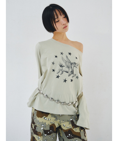 PLZPROJECT(プリーズプロジェクト)の「PEGASUS LONG-SLEEVE T-SHIRT, DUSTY BEIGE(Tシャツ/カットソー・レディース・その他・FREE)」の4枚目の写真