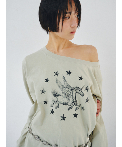PLZPROJECT(プリーズプロジェクト)の「PEGASUS LONG-SLEEVE T-SHIRT, DUSTY BEIGE(Tシャツ/カットソー・レディース・その他・FREE)」の6枚目の写真