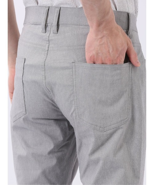 m.f.editorial(エムエフエディトリアル)の「ストレッチ 接触冷感 リネン混 スリム テーパード 5ポケット パンツ メンズ(チノパンツ・メンズ・ネイビー/ライトグレー・MEDIUM/S/LARGE)」の11枚目の写真