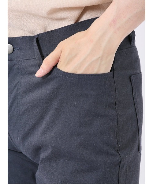 m.f.editorial(エムエフエディトリアル)の「ストレッチ 接触冷感 リネン混 スリム テーパード 5ポケット パンツ メンズ(チノパンツ・メンズ・ネイビー/ライトグレー・MEDIUM/S/LARGE)」の21枚目の写真