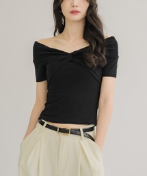 【全骨格デコルテ美人が叶う】デコルテリボンカットソー