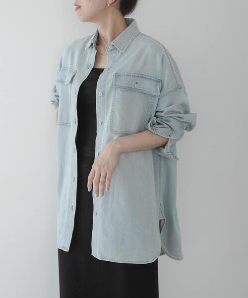 Healthy denim(ヘルシーデニム)の「Healthy DENIM ALMOND(シャツ/ブラウス・レディース・ライトインディゴブルー/インディゴブルー・0)」の1枚目の写真