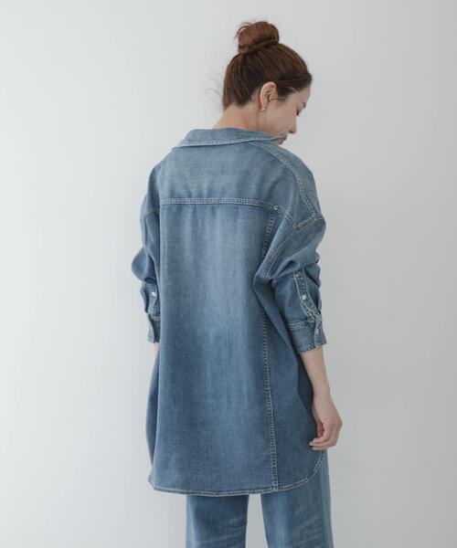 Healthy denim(ヘルシーデニム)の「Healthy DENIM ALMOND(シャツ/ブラウス・レディース・ライトインディゴブルー/インディゴブルー・0)」の4枚目の写真