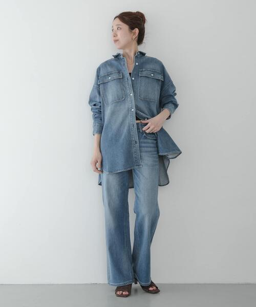 Healthy denim(ヘルシーデニム)の「Healthy DENIM ALMOND(シャツ/ブラウス・レディース・ライトインディゴブルー/インディゴブルー・0)」の5枚目の写真