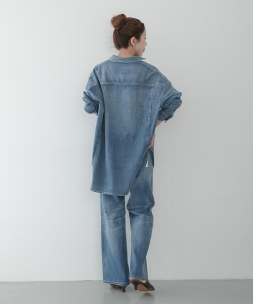 Healthy denim(ヘルシーデニム)の「Healthy DENIM ALMOND(シャツ/ブラウス・レディース・ライトインディゴブルー/インディゴブルー・0)」の7枚目の写真