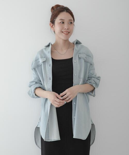 Healthy denim(ヘルシーデニム)の「Healthy DENIM ALMOND(シャツ/ブラウス・レディース・ライトインディゴブルー/インディゴブルー・0)」の14枚目の写真