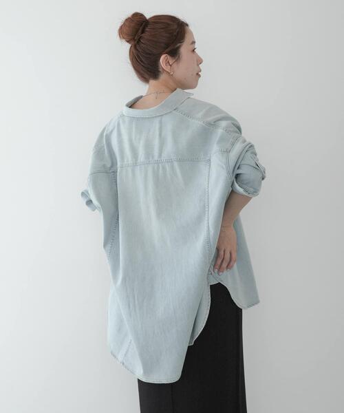 Healthy denim(ヘルシーデニム)の「Healthy DENIM ALMOND(シャツ/ブラウス・レディース・ライトインディゴブルー/インディゴブルー・0)」の17枚目の写真