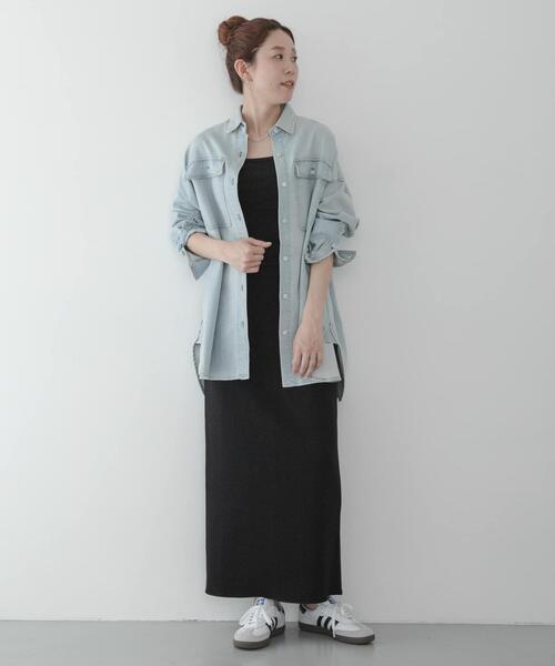 Healthy denim(ヘルシーデニム)の「Healthy DENIM ALMOND(シャツ/ブラウス・レディース・ライトインディゴブルー/インディゴブルー・0)」の18枚目の写真