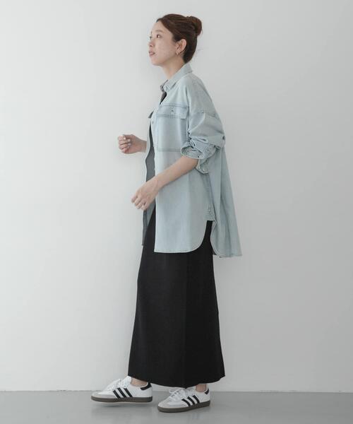 Healthy denim(ヘルシーデニム)の「Healthy DENIM ALMOND(シャツ/ブラウス・レディース・ライトインディゴブルー/インディゴブルー・0)」の19枚目の写真
